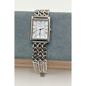 Triumph Women's Silver Tone Triple Chain‎ Bracelet Watch